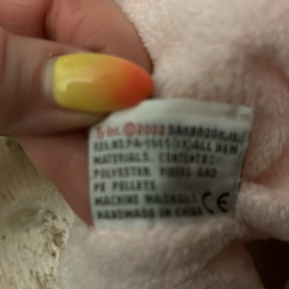 TY Pluffies PINKS Pink Teddy Bear Plush Stuffed Animal Tag 2002 - Picture 8 of 11